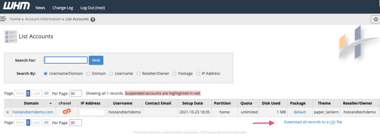 Fetch CSV operation