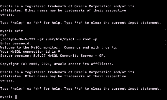 set mysql root password