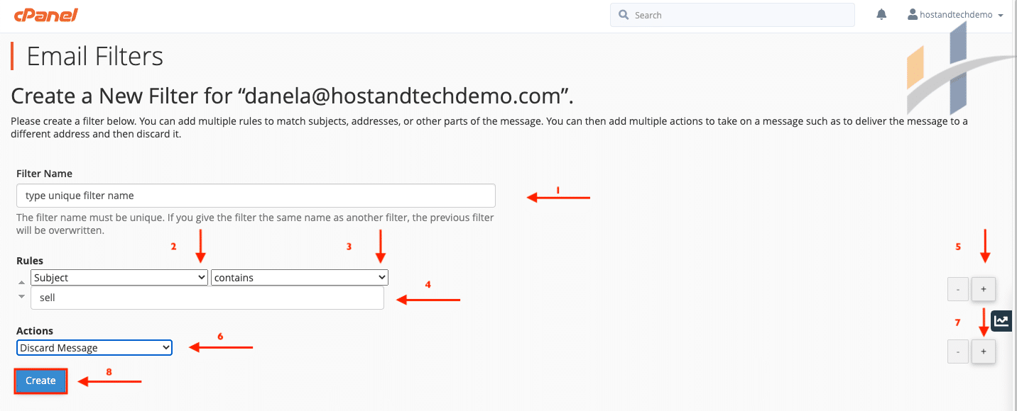 Email Filters Configuration WithIn cPanel And Testing The Created Filters