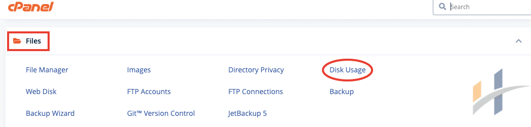 view-information-of-disk-usage-in-cpanel-sort-directories-by-name-size