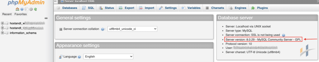 Determine The MySQL Version By cPanel / phpMyAdmin & Command-line