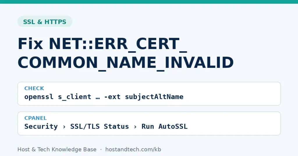 Title card: fix NET::ERR_CERT_COMMON_NAME_INVALID with openssl and cPanel AutoSSL